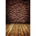 Seamless Vinyl Photography Backdrop Vintage Dark Brown Brick Wall Computer Printed Children Background for Photo Studio