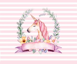 White Pink Striped Unicorn Theme Photography Backdrop Flower Girls Birthday Party Backgrounds For Photo Studio 7x5FT