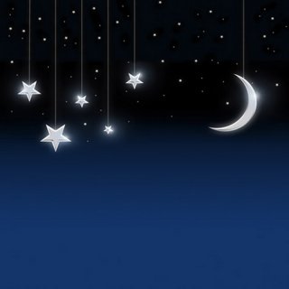 Shinny Moon Stars Blue Sky Photography Backdrops for Photo Studio Vinyl Photo Booth Background