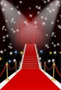 Stage Red Carpet Photography Backdrops for Photo Studio Hollywood Neon Lights Photo Booth Background for Events Birthday Party Decoration