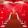 Stage Red Carpet Photography Backdrops for Photo Studio Neon Lights Photo Booth Background for Events Birthday Party Decoration