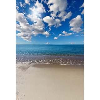 Summer Beach Photography Backdrop Blue Sky with Clouds Background for Party Banner Photo Booth Backdrop