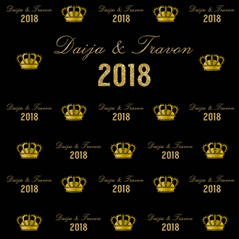 Custom Gold Crown Photography Backdrops for Event Wedding Vinyl Photo Background for Birthday Party Decoration