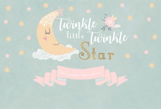 Twinkle Little Star Photography Backdrop for Kids Birthday Theme Party Decoration Photo Booth Background Studio Props