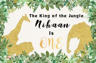 Vinyl Jungle Photography Backdrop The King of The Jungle Themed Photo Backdrops for Kids Party Studio Background