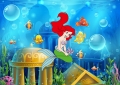 Vinyl Little Mermaid Ariel Princess Under Sea Fish Palace Bubbles Custom Backdrops Children Backgrounds For Photo Studio 5x7FT