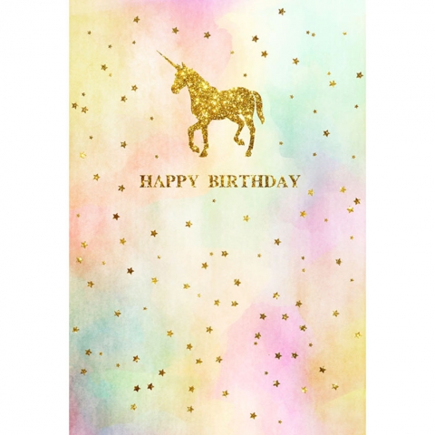 Vinyl Photography Background Newborn Birthday Pink Gold Unicorn Stars Children Fotografia Backgrounds for Photo Studio