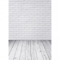 White Brick Wall Vinyl Photography Background For Studio Photo Props Wood Floor Photographic Backdrop