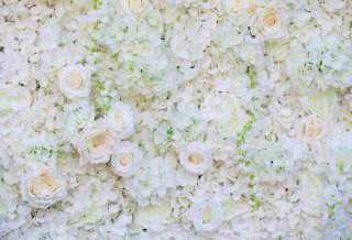 White Flowers Backdrop for Loves Photography Wedding Party Decorations Kids Children Birthday Backgrounds Vinyl Fabric