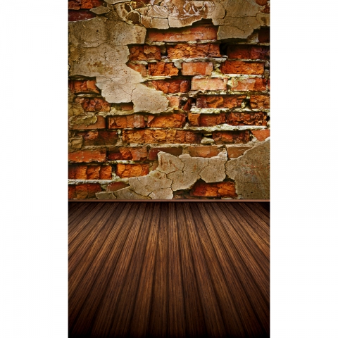 Wood Floor backdrop for Studio Brick Wall photography background for Photo Booth Vinyl 5X8ft