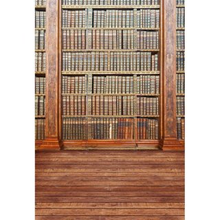 Wood Floor Bookshelf Theme Photography Backdrop Photo Background for Class Photo Studio Booth Props