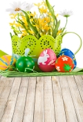 Wood Floor Photography Backdrops for Studio Easter Eggs Vinyl Background for Photo Booth