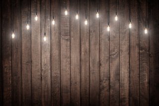 Vintage Wood Photography Backdrops with Lights on Wall for Newbown Kids Birthday Photo Background for Photo Studio Vinyl 5x7ft